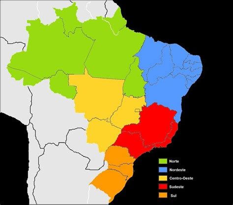 Mapa Político Do Brasil Cinco Regiões 8CC