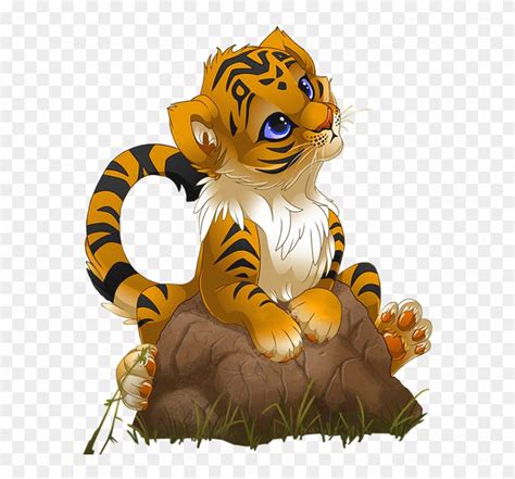 Cute Little Tiger Png Cartoon Anime Tiger Clipart 577527 Pikpng