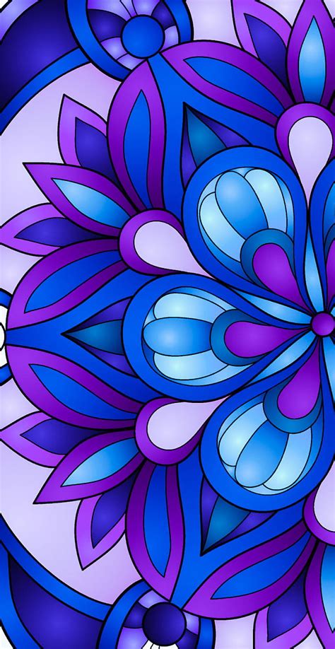 Blu Flo Mandala Blue Flower Hd Phone Wallpaper Peakpx