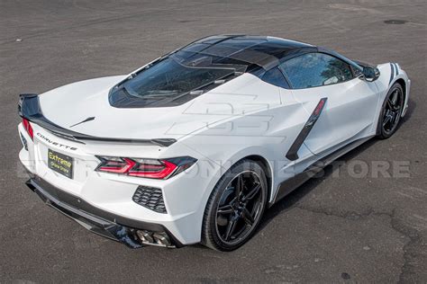 2020 2024 C8 Corvette Z06 Visible Rear Ducktail Spoiler Primed Black