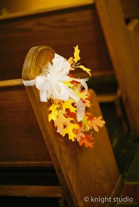 Simple Fall Pew Deocre Pew Decorations Wedding Inspiration Fall