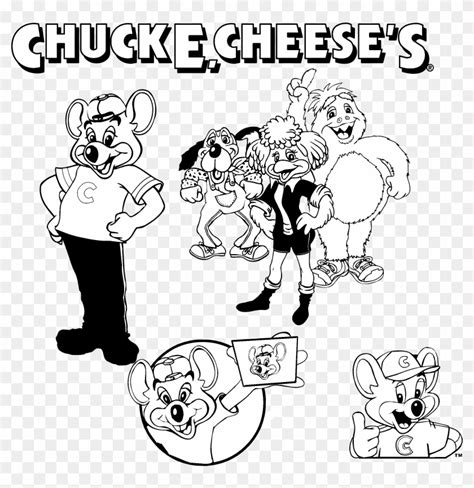 Chuck E Cheeses Logo Black And White Chuck E Cheese Coloring Page