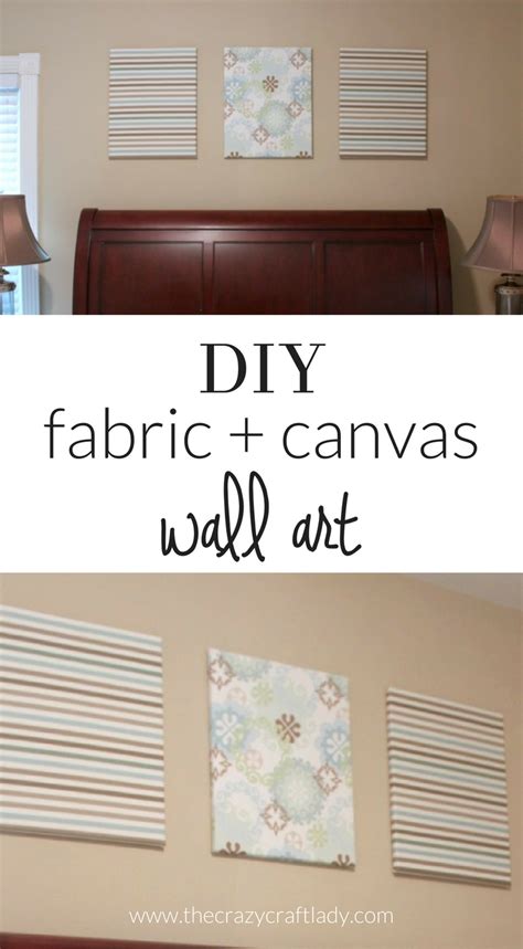 Easy Diy Fabric Wall Art Wrap Inexpensive Canvas With Patterned