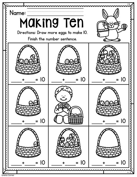 Easter Kindergarten Worksheets April Made By Teachers