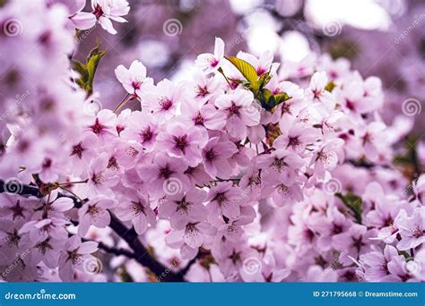 A Blossoming Wonder Sakura Trees In Full Bloom Stock Photo Image Of