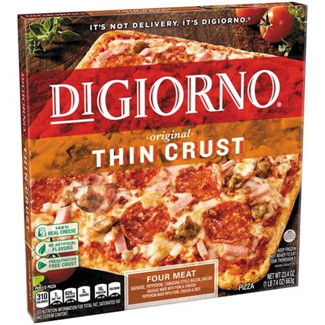 Digiorno Original Thin Crust Four Meat Pizza Hy Vee Aisles Online