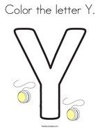 Color the Y Words Coloring Page  Twisty Noodle