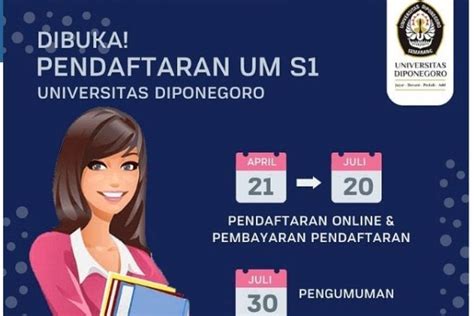 Penerimaan mahasiswa baru di undip tahun 2021/2022 melalui jalur mandiri dibuka hingga 17 juni 2021 dengan total 51 prodi yang tersedia. Tertarik Kuliah Undip? Pendaftaran Online Jalur Mandiri S1 ...