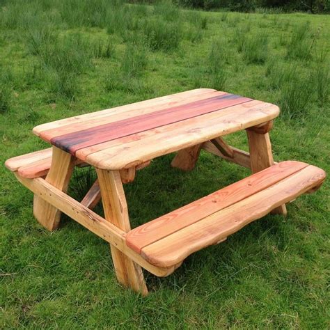 Handmade Oak Picnic Bench Table Wooden Garden Picnic Table Garden