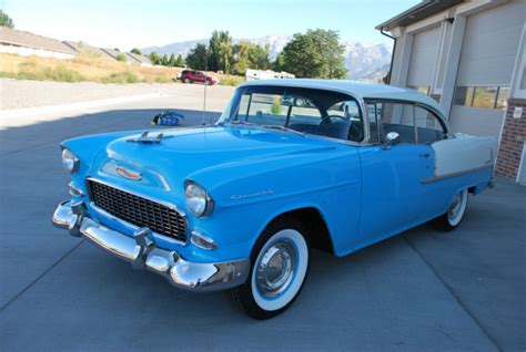 1955 Chevrolet 2 Door Hardtop 210 3 Speed Manual Cashmere Blue