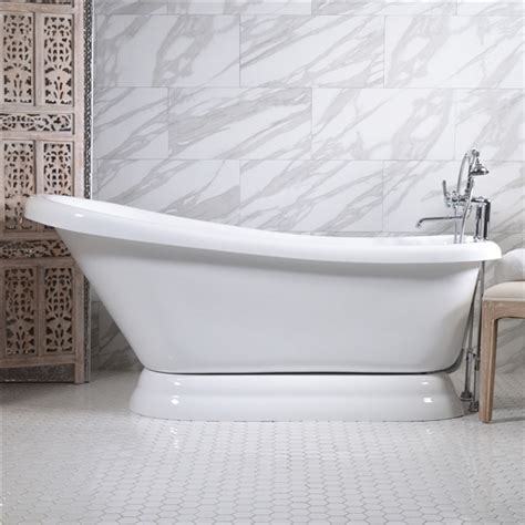 The air loop will prevent the entire blower line from filling with water and overworking the blower. VTASL73 73" AIR Massage Whirlpool Single Slipper Tub ...