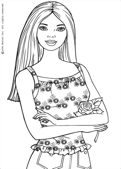 Get your free printable barbie coloring pages at allkidsnetwork.com. BARBIE DOLL coloring pages - Barbie and the flower