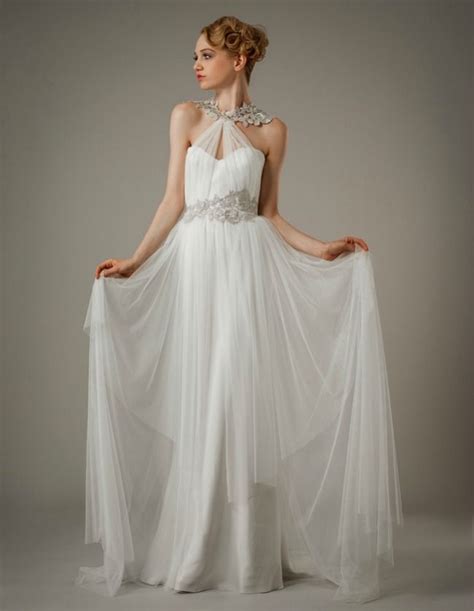 7 Swoon Worthy Grecian Wedding Gowns Bajan Wed Grecian Wedding Dress Goddess Wedding Dress