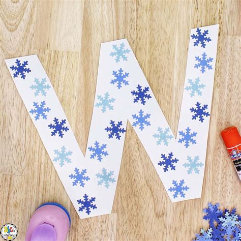 W Is For Winter Craft Letter Recognition Craft For Preschoolers