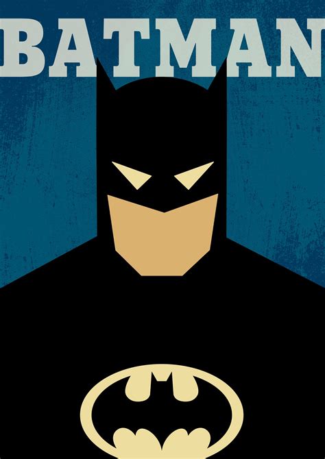 Poster Batman Batman Superhero Batman Comics Poster Minimalist