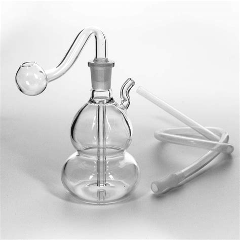 PINGZHI Glass Oil Burner Water Bong Glass Oil Burner Pipes Thick Clear