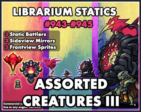 Librarium Statics Assorted Creatures Ækashics Librarium