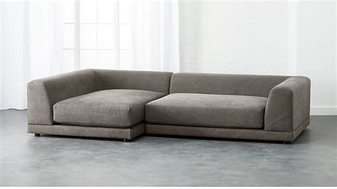 Home by sean and catherine lowe's continues to lead the industry in oversized pieces that are both sleek and comfy. uno 2-piece low sectional sofa + Reviews | CB2