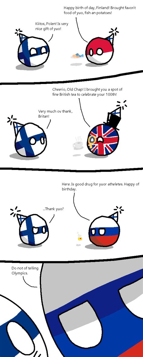 Finland coach markku kanerva looked ahead to finland's meeting with russia, following their opening matchday win against denmark. Finland's Birthday Gifts : polandball