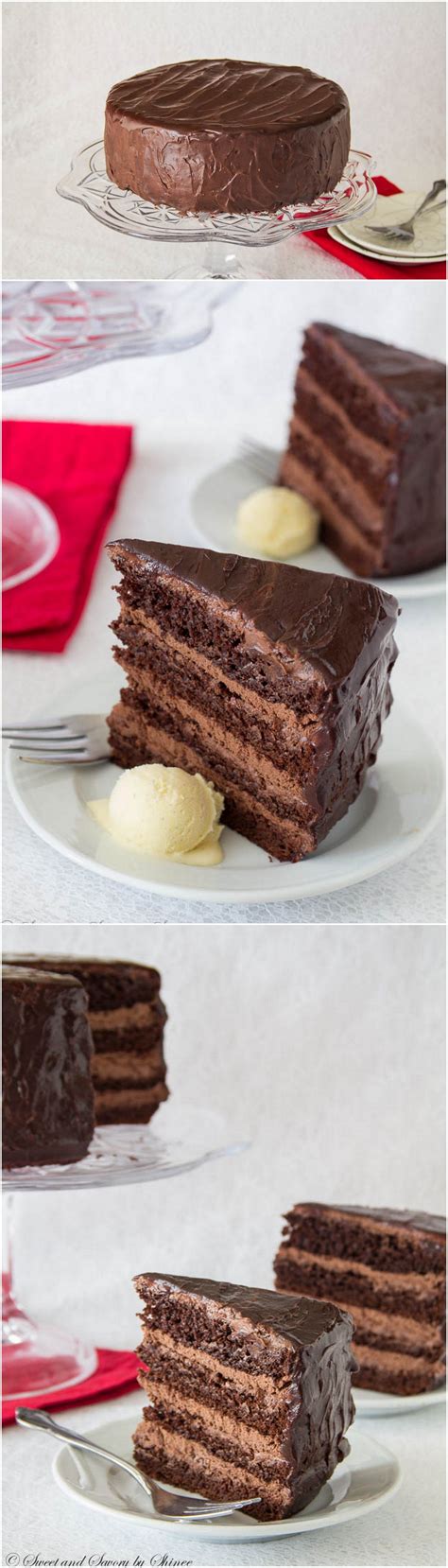 Looking for an easy cake recipe? Supreme Chocolate Cake with Chocolate Mousse Filling ...