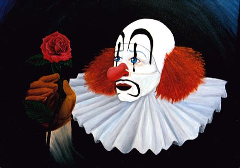 Clown With Rose Painting By Annette Redman Fine Art America