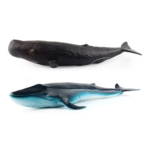 Realistic Blue Whale Animal Figure Large Size Model Sperm Whale Room