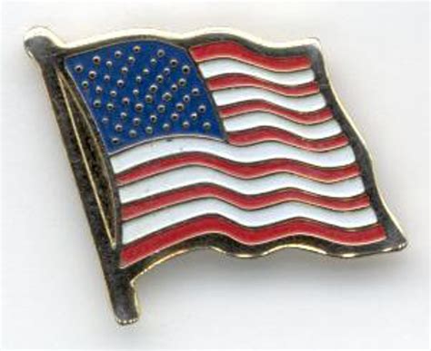 American Flag Pin Etched Made In China