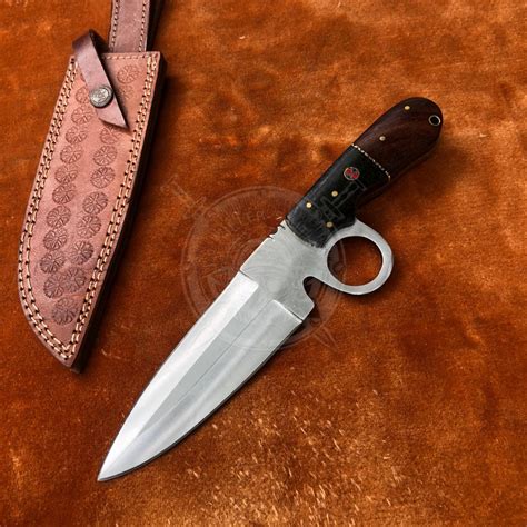 Custom Handmade D2 Steel Tactical Boot Knife With Leather Sheath