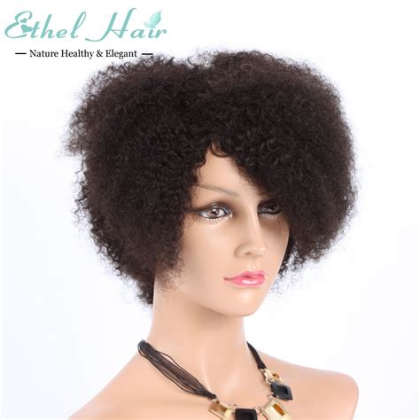 100 Brazilian Curly Wigs Unprocessed Kinky Curl Hair Nice Full Lace