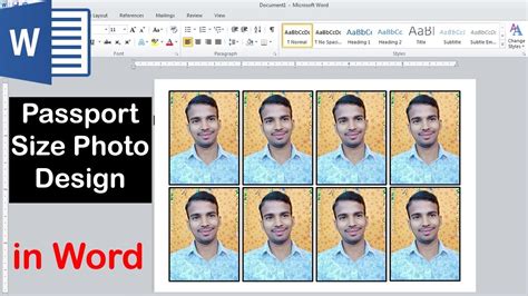 How To Make Passport Size Photo In Word Images And Photos Finder