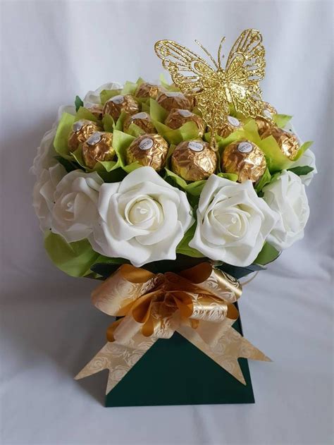 Ferrero Rocher Green Butterfly Chocolate Bouquet Any Ocassion Etsy