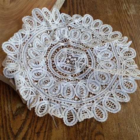 Vintage Lace Doily Boho Chic Decor Cotton Lace Doily 1950 Made In