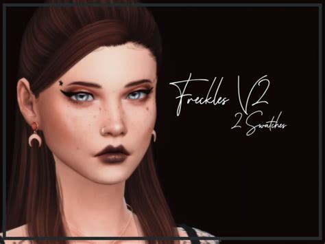 The Sims Resource Freckles V2 By Reevaly • Sims 4 Downloads