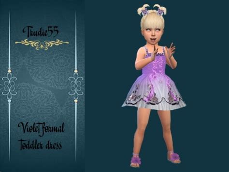 Violet Formal Toddler Dress At Trudie55 Sims 4 Updates