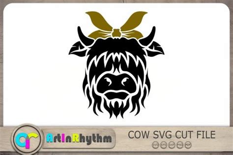 Cute Cow With Bandana Svg Farm Svg Graphic By Artinrhythm Creative