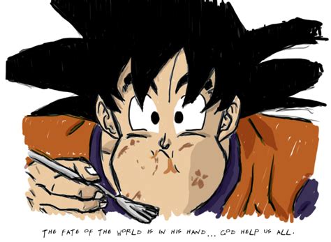 Goku Eating By Ilovjeanclaude On Deviantart