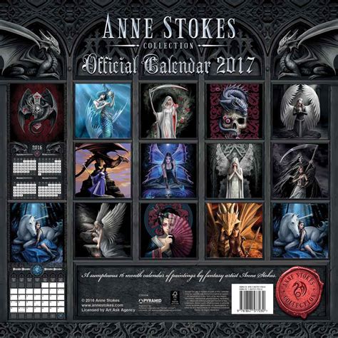 Anne Stokes Official 2017 The Realms 16 Month Wall Calendar Lees
