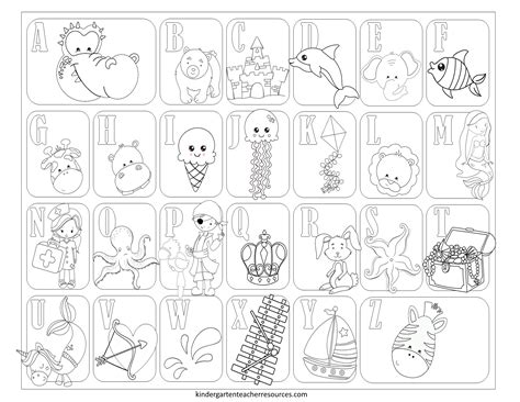 Kindergarten Abc Coloring Pages