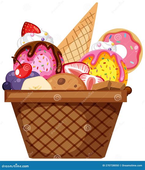Ice Cream Wafer Cone Vector Illustration Cartoondealer Com