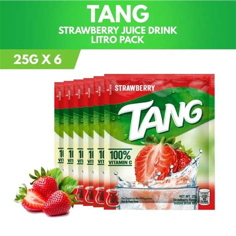 Tang Powdered Juice Strawberry Litro 20g Pack Of 6 And 12pcs Shopee