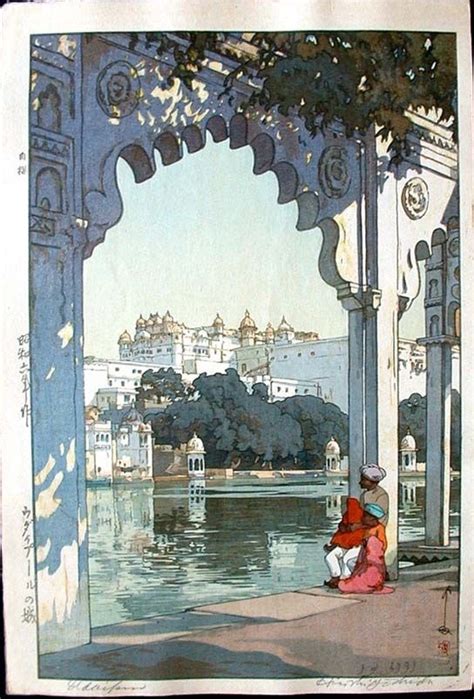 Zen In Technicolor The Palace Of Udaipur India Woodblock Print By