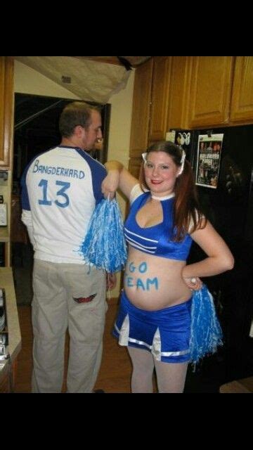 Pregnant Cheerleader Pregnant Halloween Pinny Cheerleading Sports