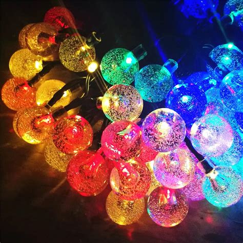 30 Led Crystal Ball Christmas Lights Decorations For Home Solar String