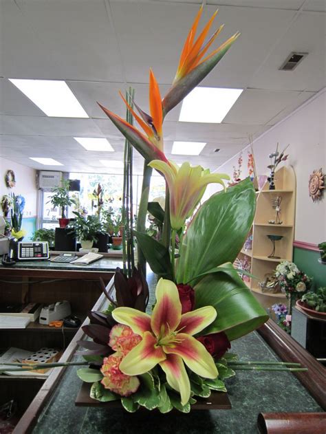 High Style Arrangement With Some Funky Birds Of Paradise And A Gorgeous