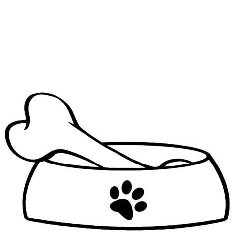 Dog Bone Template Printable Sketch Coloring Page