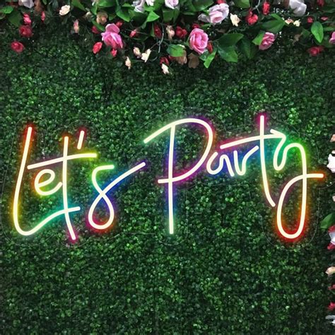 Lets Party Programmable Rgb Led Neon Sign Custom Neon Etsy