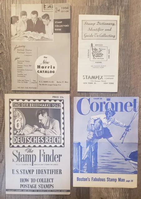 1950s Vintage Lot Stamp Collecting Dictionary Identifier Guide Stampex