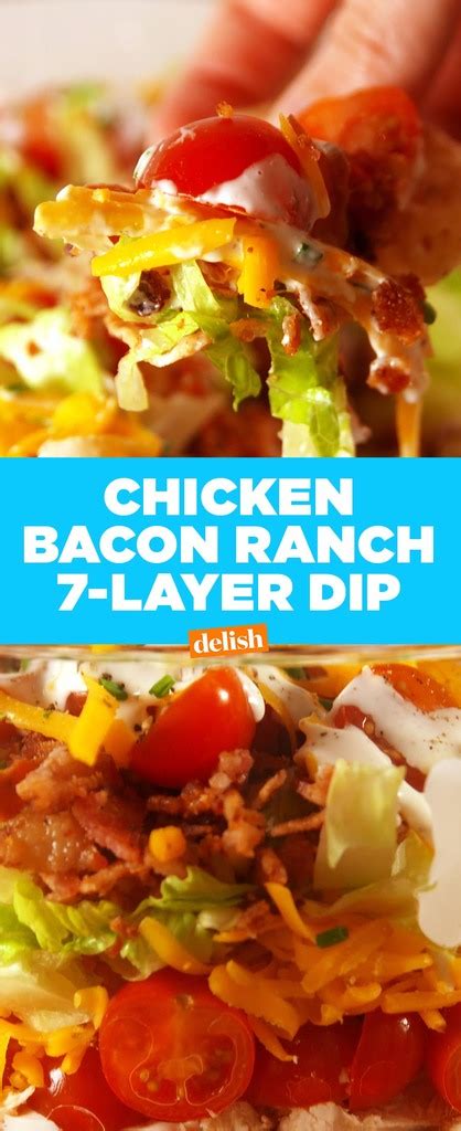 Best Chicken Bacon Ranch 7 Layer Dip Recipe How To Make Chicken Bacon