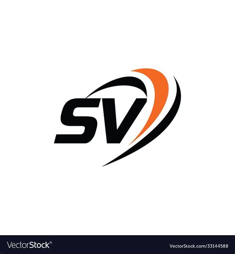 Monogram Sv Logo Design Strong Fast Moving Forward Dynamic