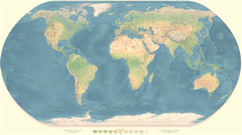 Blank Physical Map Of The World